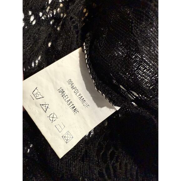 Benancy Lace Cardigan Sz L Black Whimsigoth Witchy Fairy Grunge Gothic Sheer Y2K - Picture 5 of 9